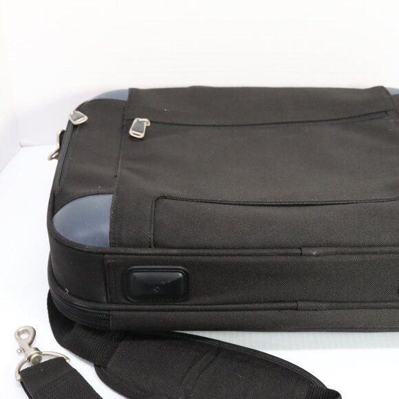 Samsonite Laptop Bag Briefcase Soft Messenger Black w/ Strap - Picture 11 of 16